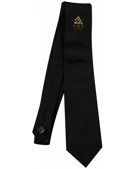 Cravatta nera Con Ricamo bicolore