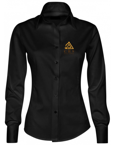 Camicia Donna nera Logo CRS bicolore